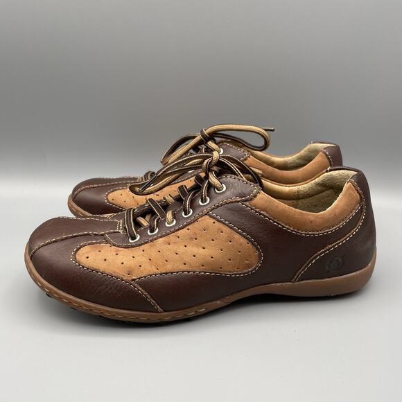 BOC Oxford Sneakers Womens Size 7.5 Brown Leather Comfort Shoes Y2K Bowling - Picture 5 of 10
